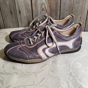 Zen Age men’s dark gray leather sneakers Oxford shoes